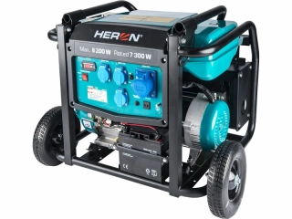 Elektrocentrála rámová benzínová 1F, 8,2kW, podvozok, elektrický štart, HERON 8896145